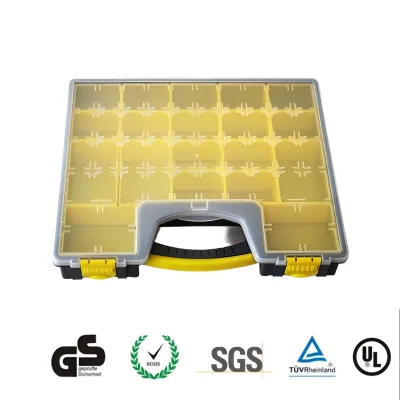 Spare Parts Organizer Box 16.5" Plastic Large Capacity with Inner Trays for Electrical Mechanical Maintenance Workshop OEM