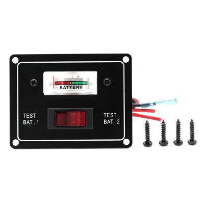 Aolittel Dual 12V 10A Marine Battery Tester with Voltmeter Pointer Electronic Modules and Kits Hinge