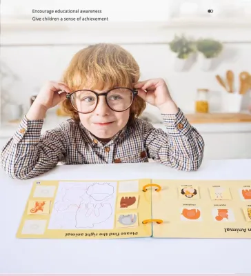 Color Boxed 7-Page Quiet Book with 4 Magnetic Stickers