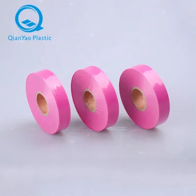 Hot Selling Plain Fluorescent Non stick 1 1/8"* 150 feet Investigation Warning Agricultural Flagging Tape Pink and Orange