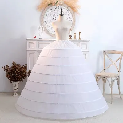 New 8 Circles Extra-large Super Ponse Wedding Dress Promenade Fishbone Petticoat Dress Performance Bride Anewdress