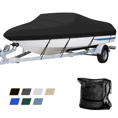 Custom 210D 300D 420D Oxford Durable Boat Cover Waterproof UV Resistant Protection for Pontoons