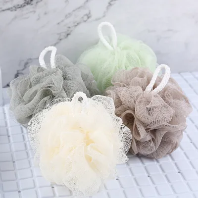 Colorful Soft Mesh 50g Bath Sponge Shower Ball PE Material with Hanging Loop for Gentle Exfoliation on Face