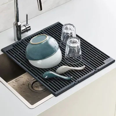Countertops Bars and Home Over the Sink Foldable Storage Draining Rack Dish Drain Rack Kitchen Sink Plate Dish Drying Rack