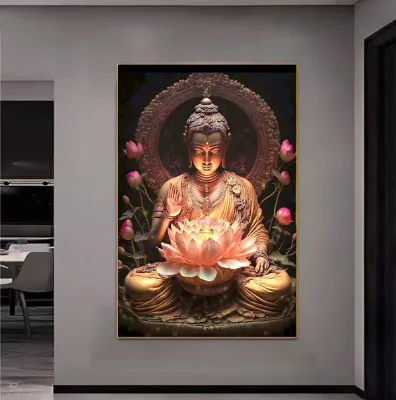 God Buddha Wall Art Canvas Prints Art Paintings on the Wall Canvas Pictures Buddhism Posters Wall Decor Painting