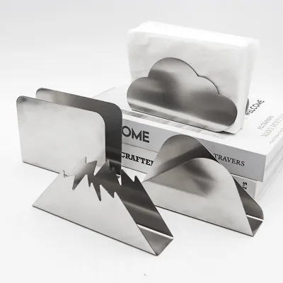 Custom Modern Stainless Steel Napkin Holder UV Full Color Printing Tissue Box Dispenser for Kitchen & Restaurant Use