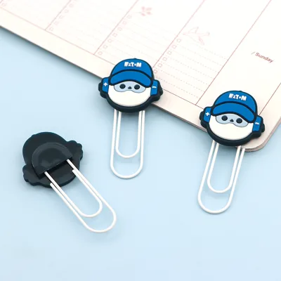 Cartoon Shaped PVC Metal Promotional Bookmarks Cute Small Paperclips File Note Clips for Office School Home Use