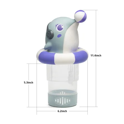 Pool Chlorine Floater Animal Dispenser for 11.5 Inch Chemical Tablets Large Size Collapsible Floating