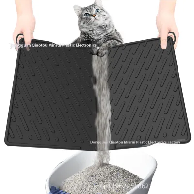 Cross-Border Classic Style New Anti-Take-Out Foldable Leak-Proof Silicone Pet Litter Mat Cat Cage Pet Mat