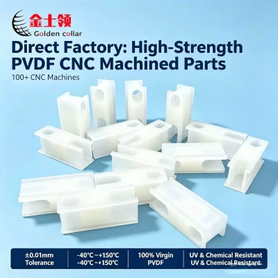 PVDF CNC Machined Parts Molding High Purity Exceptional Chemical Resistance Semiconductor Wet Benches Chemical Transfer Systems