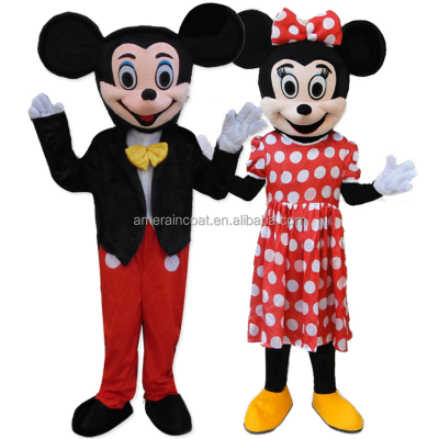 Mascot Costume Cartoon Hot Selling Inexpensive Cartoon Mickey and Minnie Mascot Soft Mouse Costume Party Cartoon Walking Charact