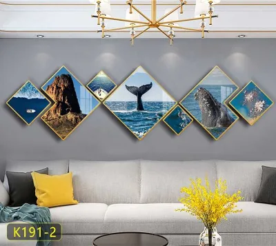 Removable Classic Painting Wall Design Home Decor Luxury Home Decorations Living Room Decorative Interior Crystal Wall Painting