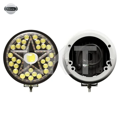 LKT Cross-Border Wrangler LED Car Work Light 45W Round Auxiliary Engineering Spotlight Modified Front Light for 12V 24V