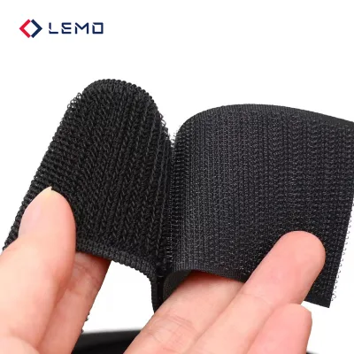 Polyester Elastic Loop Hook and Loop Fastener Stretch Waist Cinch Strap Non-scratch Tape for Bags & Shoes