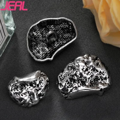 High - Quality Irregular Zinc Alloy Metal Buttons for Fashion Wear