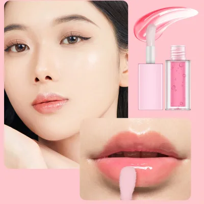 Private Label Glossy Lip Oil Vegan Organic Fruit Flavor Vitamin E Moisture Lip Plump Lip Care Oil