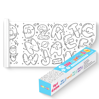 Kids Drawing Giant Coloring Poster Wall Art Pattern Paper Roll Watercolor Pen Graffiti Roll Use Crayons Color Pencil Dot Markers