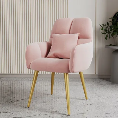 Modern Minimalist Home Makeup Vanity Chair Comfortable Backrest Armrests Perfect for Long Periods Sitting; Womens Chair