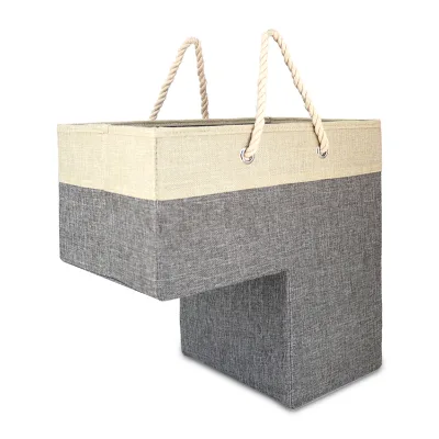 Modern Household Handmade Toy Clothes Storage Basket Laundry Basket Stair Stair Storage Basket for Wooden Stairs