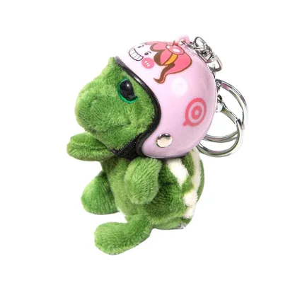 Hot Wholesale 8cm Removable Helmet Turtle Keychain Cute Plush Turtle Women Bag Keychain Accessories