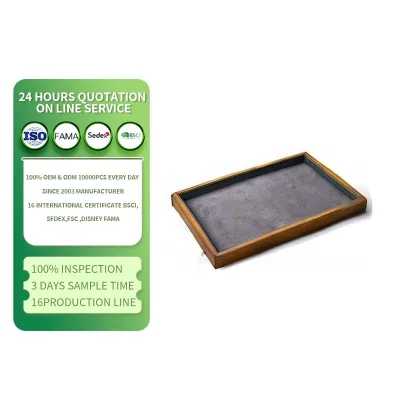 Wood Felt Jewelry Tray Stackable Jewelry Drawer Organizer Showcase Jewelry Holder