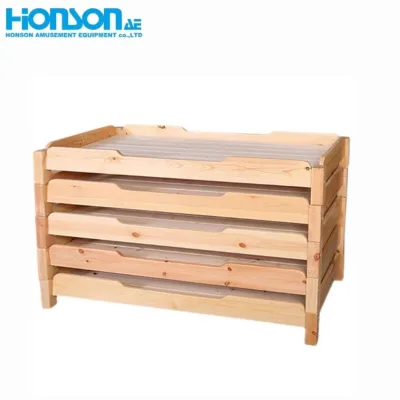Factory Direct Sale Wooden Beds Kids Furniture Custom Kindergarten Early Education Center Siesta Ded