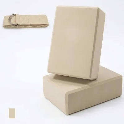 2PCS High-Density Non-Slip EVA Yoga & Pilates Blocks (23x15x7.5cm) for Fitness Meditation & Pose Deepening
