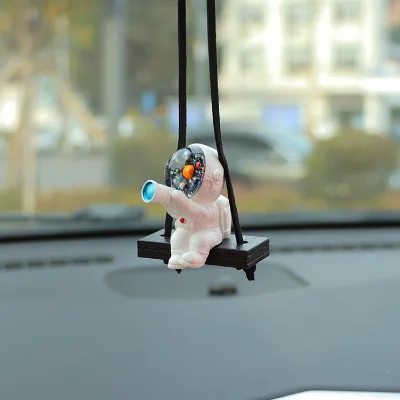 Wholesale Creative Art Deco Astronaut Car Interior Mirror Pendants and Pendant Accessories Colorful 8*8*4cm