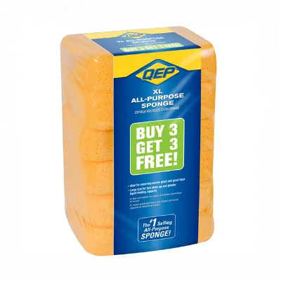 High Cost-effectiveness Eco-Friendly High Wear Resistance Yellow Rectangular Tile Grout Sponge High Water Absorption for Bath