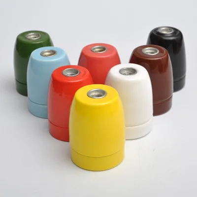 Colorful Ceramic Lamp Holder E27 Lamp Holder Screw Type