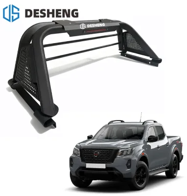Roll Bar Desheng Nissan Frontier Pro 4X 2021+ New Design Special Shaped Tube Matte Black Aluminium ABS Off-Road Sport Style