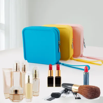 Hot Sale Multi-Functional Silicone Storage Bag Zipper Coin Purse for Bank Card Lipstick Convenient Key Storage Makeup Organizer