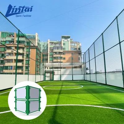 Modular Sports Court Fencing Zinc Alloy Foam Board Panel 304 Stainless Steel Screws Anti-Corrosion Anti-Impact Enclosure System