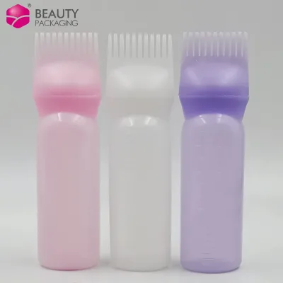 Hair Dye Tint Bottle 3 Colors 200ml Root Comb Applicator Brush Bottle Comb Applicator Hair Products Packaging