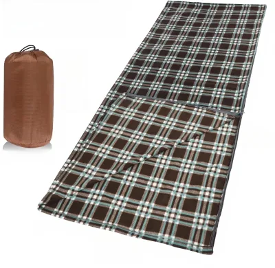Fleece Sleeping Bag Liner Thicker for Adult Warm or Cold Weatherlong Full Sized Zipper Camping Blanket for Outdoor Indoor Used