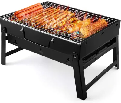 Outdoor Portable Carbon Barbecue Stove for Picnic Garden Party Cooking Terrace Camping Travel Foldable Mini BBQ Grill
