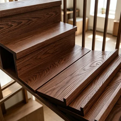 Factory Customization Wall-mounted Attic Oak Stair Treads Eco-friendly and Durable for Indoor Staircase Renovation