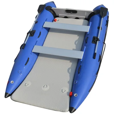Remote Control Catamaran Boat with Inflatable Drop-stitch air Hull Sailing Boat Catamaran for Fishing Leisure
