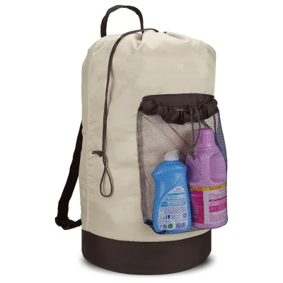 100L Foldable Laundry Bag Backpack with Chest Straps Large Travel Laundry Bag for Dirty Clothes