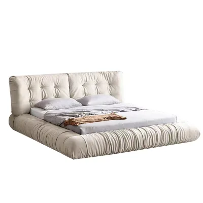 Italian BAXTER Villa Furniture Bedroom Modern Simple Cloth Bed 2.0m King Storage Bed