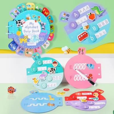Toddler Quiet Book Early Learning Activities Puzzle Paste Matching Game Educational for Tape Paper Busy Books Toys Unisex Kids
