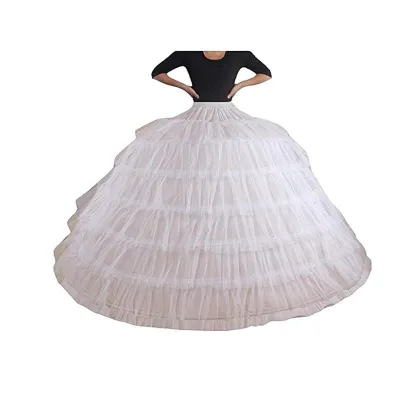 Thicken Taffeta 230 Full A-line 6 Hoop Multi Color Floor-length Bridal Dress Slip Petticoat Girls Underskirt Wear Crinoline 100%