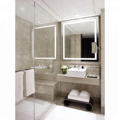 USA Market Hot Sale Fashion Style Bathroom Vanity Wall LED Mirror With Frosted Lighting