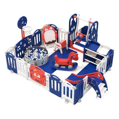 Baby Playpen Baby Fence Play Area Play Pens for Babies and Toddlers Safety Activity Center with Anti-Slip Rubber Bases