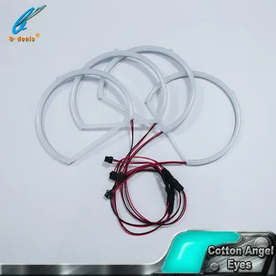 Cotton Led Milky White Angel Eye halo Rings Kit 158mm Soft Light B.M.W E53 X5 99-04