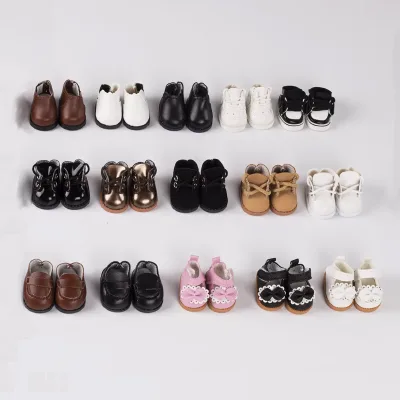 Wholesale Mini Cute 3.5cm 3.8cm Bjd Doll Leather Shoes Cotton Doll Shoes Casual Shoes for 17cm Doll
