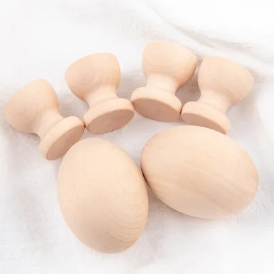 Unfinished Small Wooden Craft Eggs for Easter Decorating and Ornaments Holiday Supplies