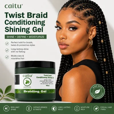 Direct Sale Strong Hold Locs Gel Tames Frizz Olive Edge Control Wax Non Flaking Braid Gel