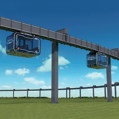 Aerial Suspension Monorail Train Amusement Park Ride Ropeway Aerial Suspension Monorail Train Air-Taxi System Space Cruise Rides