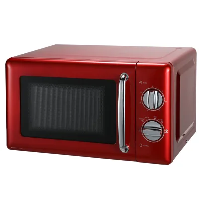 20L Red Stainless Steel Heavy-Duty Commercial Microwave Oven for Home